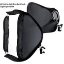 60x60cm 24'' Inch Portable Hotshoe Soft Box Kit Softbox With L-Shape Bracket