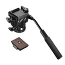 Flexible Camera Fluid Tripod Head Mount w/Quick Release Plate 1/4''&3/8''Screw