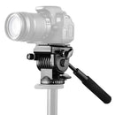 Flexible Camera Fluid Tripod Head Mount w/Quick Release Plate 1/4''&3/8''Screw