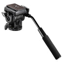 Flexible Camera Fluid Tripod Head Mount w/Quick Release Plate 1/4''&3/8''Screw