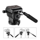 Flexible Camera Fluid Tripod Head Mount w/Quick Release Plate 1/4''&3/8''Screw