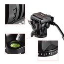 Flexible Camera Fluid Tripod Head Mount w/Quick Release Plate 1/4''&3/8''Screw