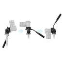 Flexible Camera Fluid Tripod Head Mount w/Quick Release Plate 1/4''&3/8''Screw