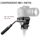 Flexible Camera Fluid Tripod Head Mount w/Quick Release Plate 1/4''&3/8''Screw