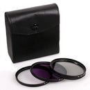 62mm 3 In 1 FLD UV CPL Lens Filter With Carry Bag For Canon Sony DSLR Camera