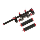 15mm Rod Rail Handle Grip For Rig DSLR Camera Follow Focus 5D2 5D3 Mark Red