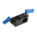 15mmRail Block Rod Clamp Mount 90 Degree Right Angle Adapter for DSLR Camera Blue