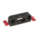 1/4'' 3/8'' Thread Rod Clamp Rail Block for 15mm Rod DSLR Rig Rail System Red