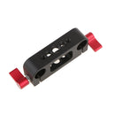 1/4'' 3/8'' Thread Rod Clamp Rail Block for 15mm Rod DSLR Rig Rail System Red