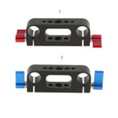 1/4'' 3/8'' Thread Rod Clamp Rail Block for 15mm Rod DSLR Rig Rail System Red