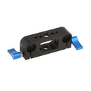 1/4'' 3/8'' Thread Rod Clamp Rail Block for 15mm Rod DSLR Rig Rail System Blue