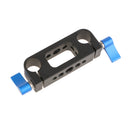 1/4'' 3/8'' Thread Rod Clamp Rail Block for 15mm Rod DSLR Rig Rail System Blue