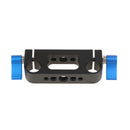 1/4'' 3/8'' Thread Rod Clamp Rail Block for 15mm Rod DSLR Rig Rail System Blue