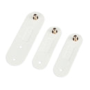 3Pieces PU Leather Data Cable Headphone Cord Organizer Fastening Wraps White