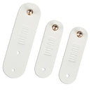 3Pieces PU Leather Data Cable Headphone Cord Organizer Fastening Wraps White