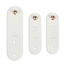 3Pieces PU Leather Data Cable Headphone Cord Organizer Fastening Wraps White