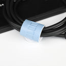 3 Pieces PU USB Cable Headphone Cord Organizer Fastening Wraps Light Blue