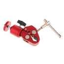 Super Clamp Mini Ball Head Hot Shoe Mount Adapter with 1/4"-20 for LED Light Red