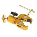 Camera Clamp Mount with Ball Mount 1/4" Tripod Adapter for Led Video Light Gold