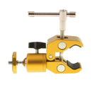 Camera Clamp Mount with Ball Mount 1/4" Tripod Adapter for Led Video Light Gold