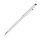 White Universal Metal Capacitive Touch Screen Stylus Thin Pen for Phone Tablets