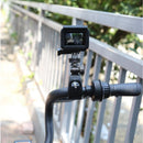 Bicycle Motorcycle Handlebar Clamp Mount for Gopro Hero 5/4/3/2 SJCAM Camera