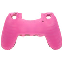 Anti-slip Silicone Cover Case Protection Sleeve for Sony PS4 Gamepad Grip Rose red