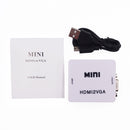HDMI to VGA Converter 1080P 60Hz VGA Output Mini HDMI to VGA with Audio