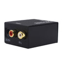 Toslink Input to RCA Coaxial Coax Jack Digital Audio Converter Adapter Black