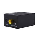 Toslink Input to RCA Coaxial Coax Jack Digital Audio Converter Adapter Black