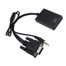 VGA to HDMI Output 1080P HD+Audio TV AV HDTV Video Converter Cable Adapter