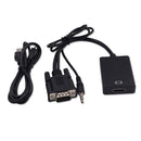 VGA to HDMI Output 1080P HD+Audio TV AV HDTV Video Converter Cable Adapter