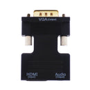 HDMI-Female to VGA-Male Converter+Audio Adapter Support 1080P Signal Output Black