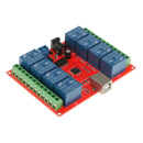 DC 12V 8 Channels Relay Board Module PC Intelligent Controller for Automation