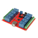 DC 12V 8 Channels Relay Board Module PC Intelligent Controller for Automation