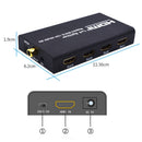 HDMI Splitter 1x4 Amplifier Repeater 1080p 1 in 4 out V1.4 Converter Box Hub