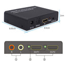1x2 Port High Speed HDMI Splitter Box Hub 4K 1080p 5.1CH for Xbox One /PS2/3