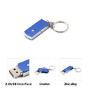 Flash Drive Memory Stick Fold Storage Thumb Stick Swivel Design Blue 64GB