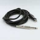 9.8FT Guitar Audio Cable Bass 1/4'' USB TO 6.3mm Jack Connection Instrument Cable for Windows XP or Vista, Windows 7 PC