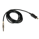 9.8FT Guitar Audio Cable Bass 1/4'' USB TO 6.3mm Jack Connection Instrument Cable for Windows XP or Vista, Windows 7 PC