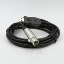 3Meter USB2.0 Microphone Cable USB Male To XLR Female Instrument Cable