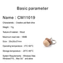4GB USB Flash Drive Memory Stick Pen Drive Mini Woody Nut Style for Laptop