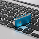 Mini USB2.0 Flash Stick Memory PC Pen Drive Storage Swivel Key Chain Design Sky Blue 64GB