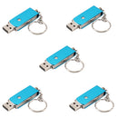 Mini USB2.0 Flash Stick Memory PC Pen Drive Storage Swivel Key Chain Design Sky Blue 64GB