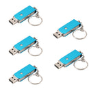 Mini USB2.0 Flash Stick Memory PC Pen Drive Storage Swivel Key Chain Design Sky Blue 64GB