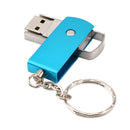 Mini USB2.0 Flash Stick Memory PC Pen Drive Storage Swivel Key Chain Design Sky Blue 64GB