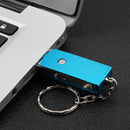 Mini USB2.0 Flash Stick Memory PC Pen Drive Storage Swivel Key Chain Design Sky Blue 64GB