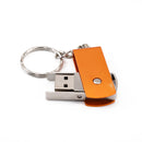 Mini USB2.0 Flash Stick Memory PC Pen Drive Storage Swivel Key Chain Design Gold 4GB