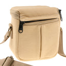 Brown Shockproof Camera Organizer Bag Shoulder Case for Mirrorless Camera &Lens