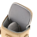Brown Shockproof Camera Organizer Bag Shoulder Case for Mirrorless Camera &Lens